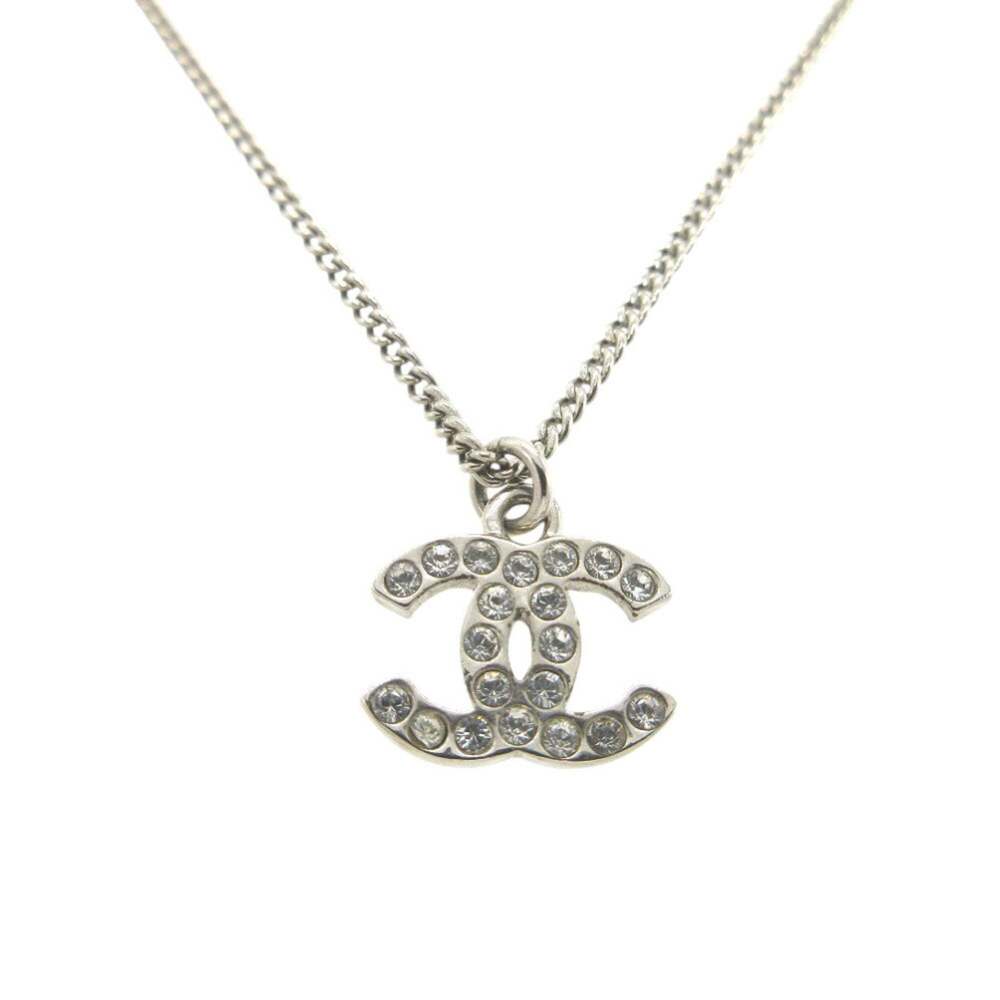 CHANEL Authentic Silver Logo Necklace - Picture 3 of 5